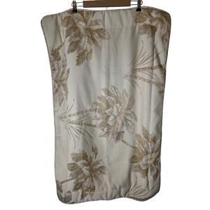 CROSCILL Gold Tan Palm Tree Tropical Fresh Large Padded KING Pillow Sham Set / 2